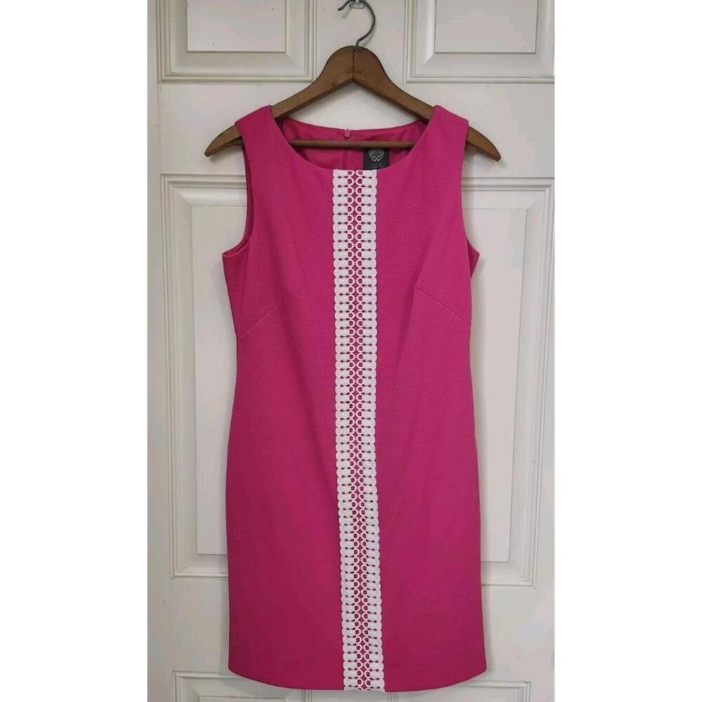 Vince Camuto dress size 4 Pink White Detail